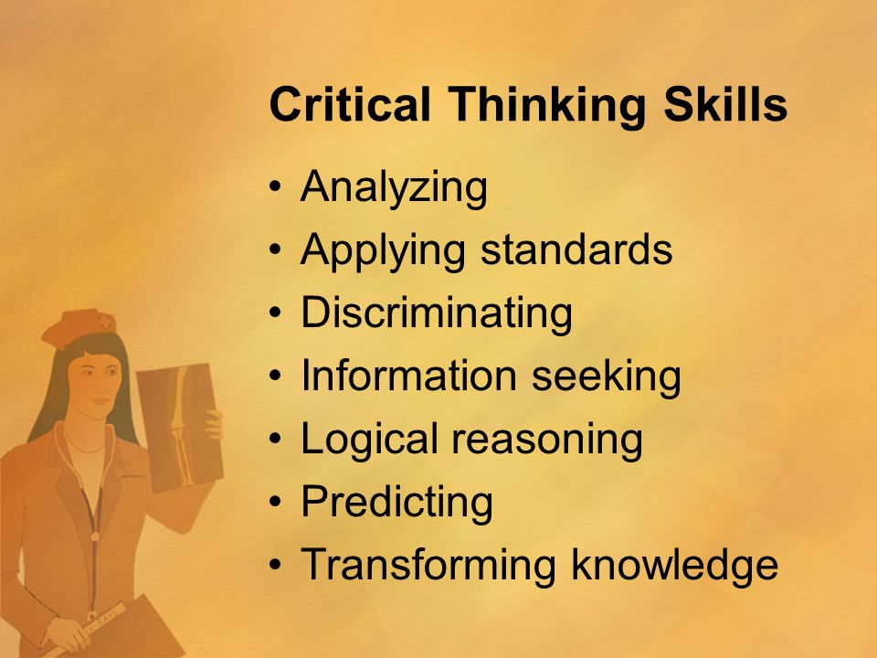 Applying critical thinking skills